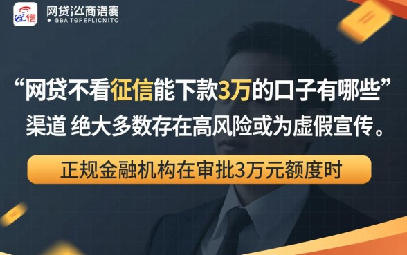 网贷不看征信能下款3万的口子有哪些