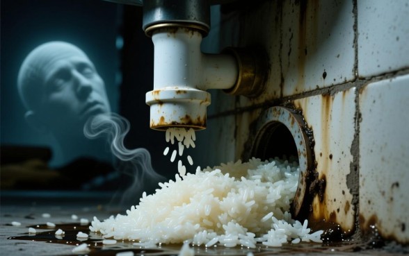 梦见剩的米饭堵住下水道口子什么意思