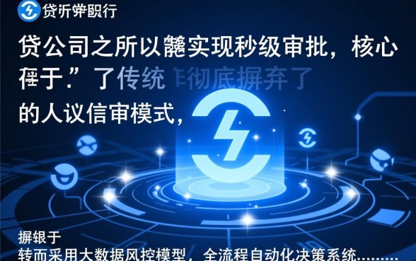 小贷公司审核为何这么快
