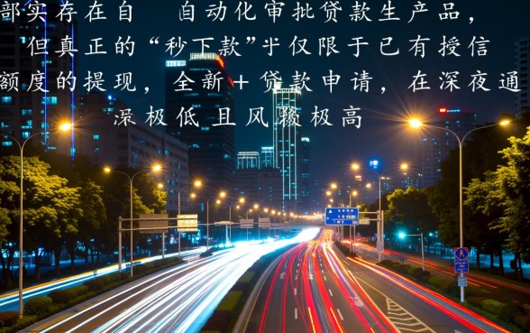 现在晚上能找到秒下款的贷款产品吗