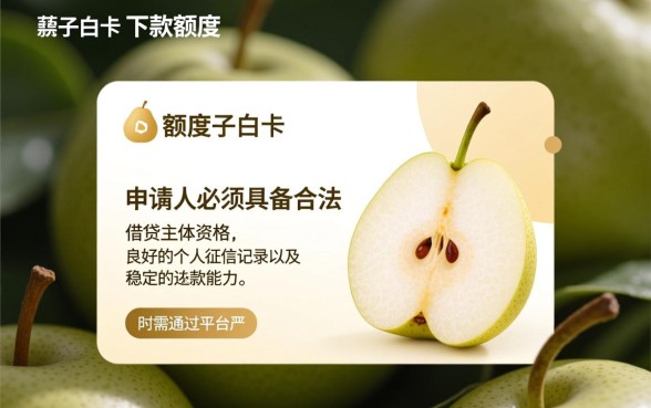 梨子白卡申请下款需要满足哪些条件