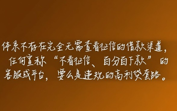 难道真的有无需查看征信的借款客服