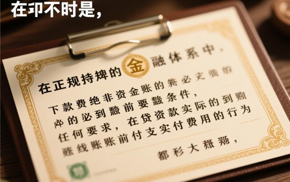 下款费是金融公司下款的必要条件吗