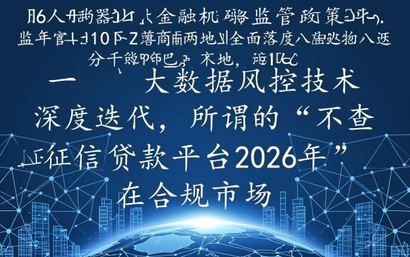 2026年不查不上征信的贷款平台有哪些