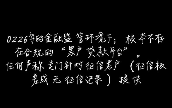 2026黑户可以贷款的平台有哪些