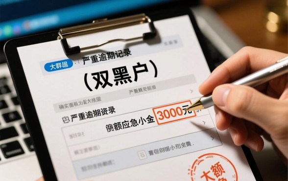 双黑户怎么贷款3000元