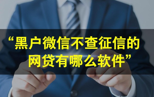 黑户微信不查征信网贷有哪些