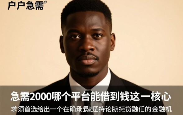 黑户急需2000哪个平台能借到钱