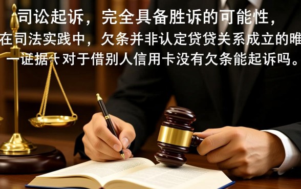 借别人信用卡没有欠条能起诉吗