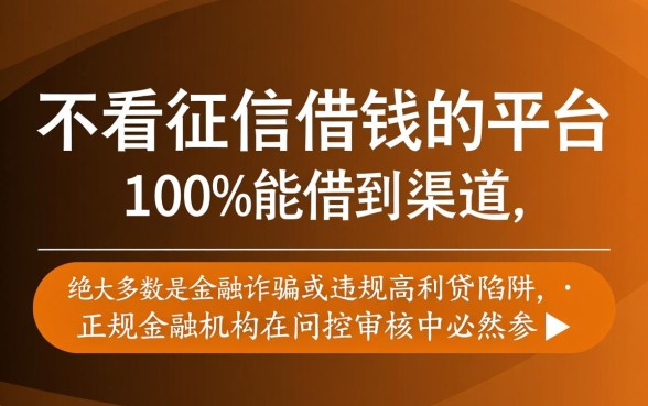 不看征信借钱100