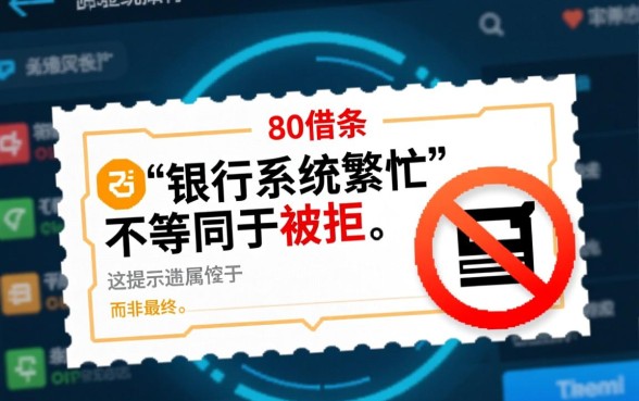 360借条银行系统繁忙是被拒了吗