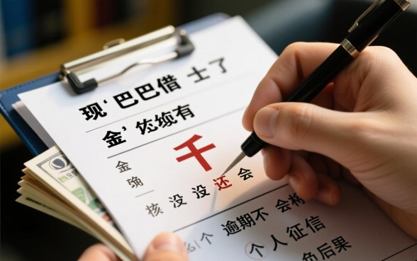 现金巴士借了一千块没有还会怎么样