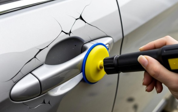 轿车车门上面一个口子怎么弄下来的