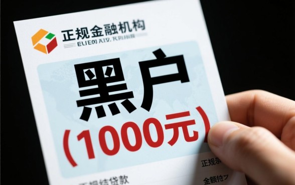 黑户有什么口子可以下款1000的