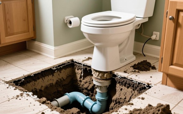 抽水马桶下水道如何挖多深的口子呢