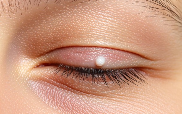 下眼皮末端有白色的小口子是什么病