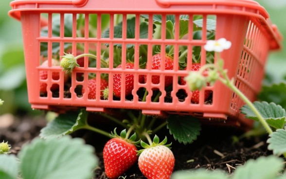 种草莓的筐下面是否要弄个小洞口子