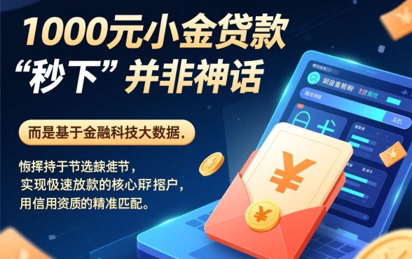借款1000元秒下的口子2026有哪些