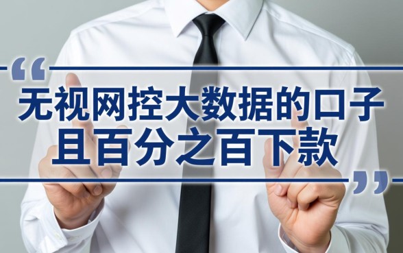 无视风控大数据的口子百分之百下款是真的吗