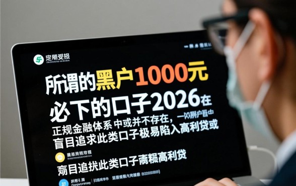 黑户1000元必下的口子2026怎么借