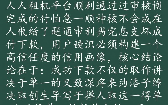 人人租机交下款需要满足哪些条件