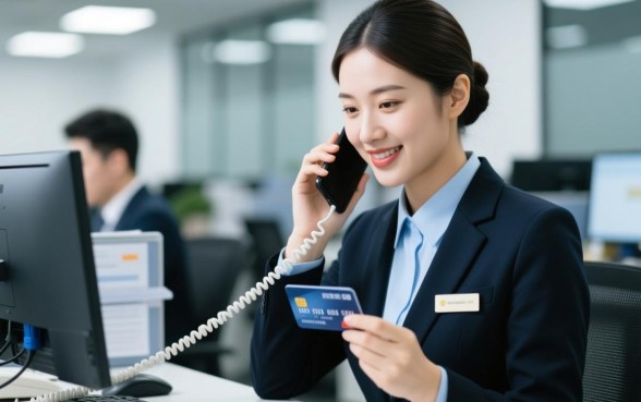 信用卡催收人员用手机打电话