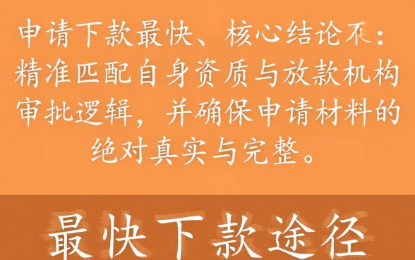 有哪些途径可以实现申请下款最快