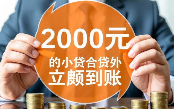 2000元的小贷可以立即到账吗