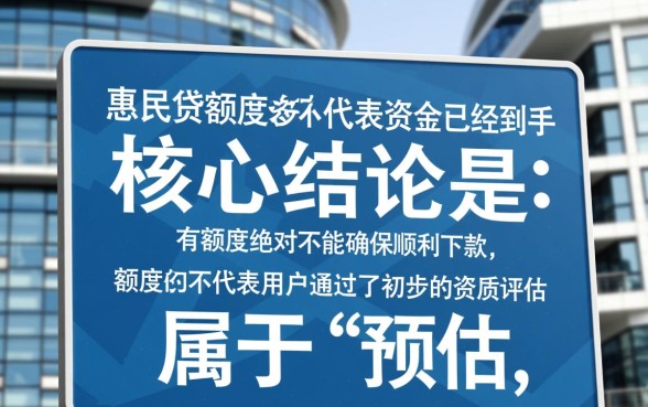 惠民贷有额度就能确保顺利下款吗