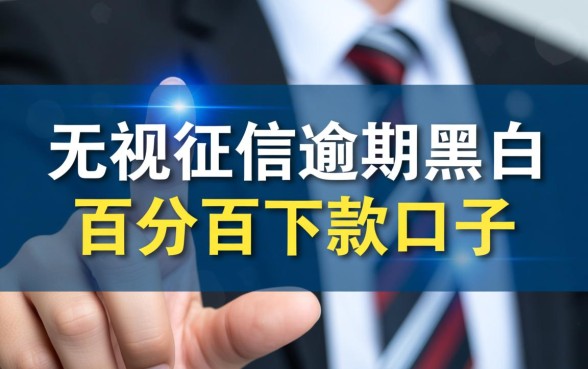 无视征信逾期百分百下款口子有哪些