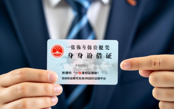 一张身份证借款平台有哪些可以借