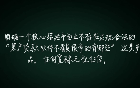 黑户贷款软件不看负债率的有哪些