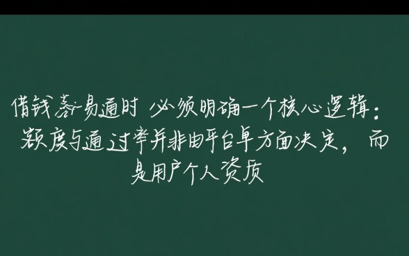 哪个平台借钱容易通过额度高一点