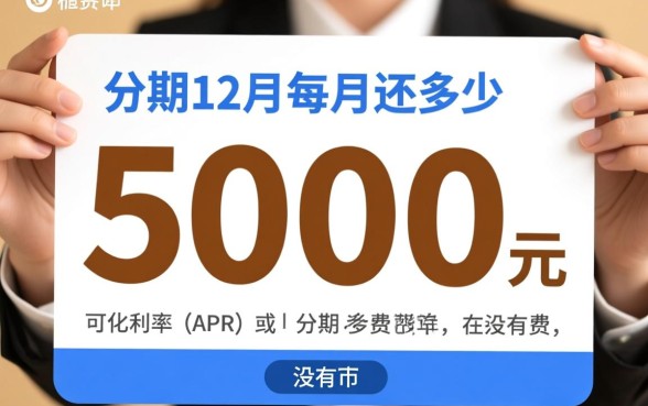 5000元分期12月每月还多少