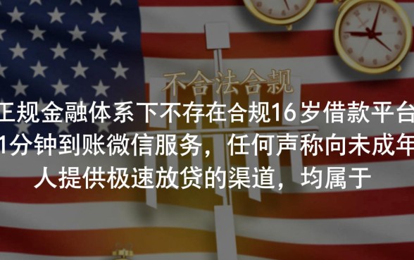 16周岁借款平台微信能借吗