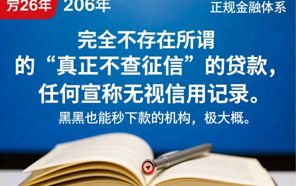 2026 年真正不查征信的贷款