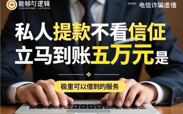 私人贷款不看征信立马到账五万元是真的吗