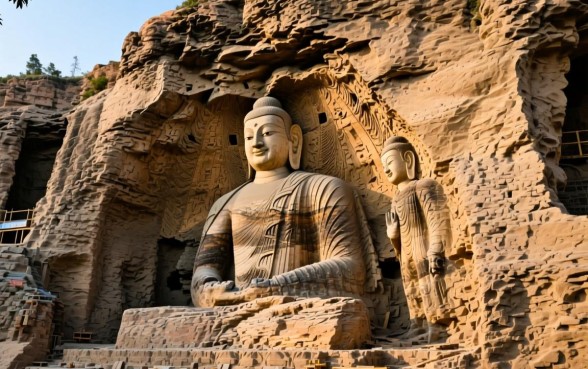 山上的佛像为什么下面有洞口子呢 山上的佛像为什么下面有洞口子呢