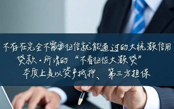 什么贷款不看征信能下大额