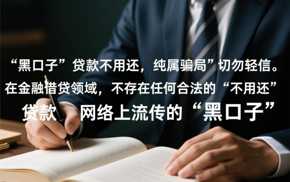 黑口子说贷款不用还是真的吗,黑口子不用还后果严重吗 黑口子说贷款不用还是真的吗