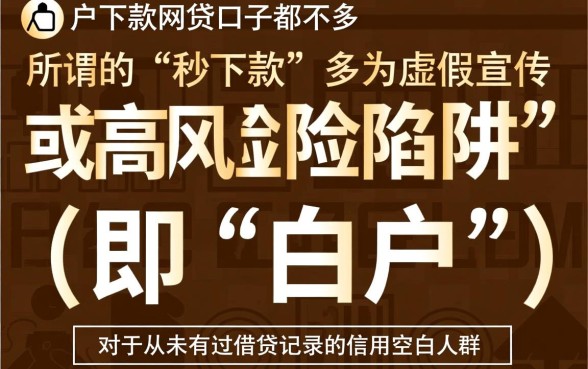 白户下款的网贷口子是真的吗