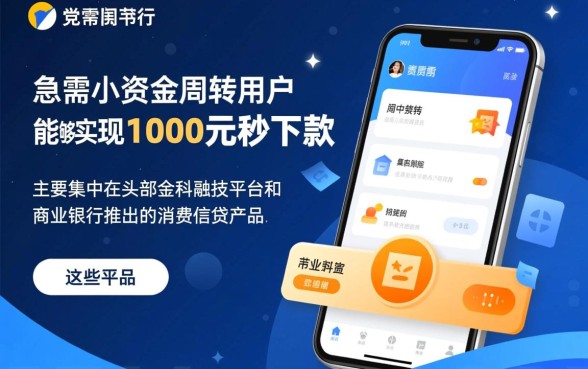 小额贷款1000元秒下款平台有哪些