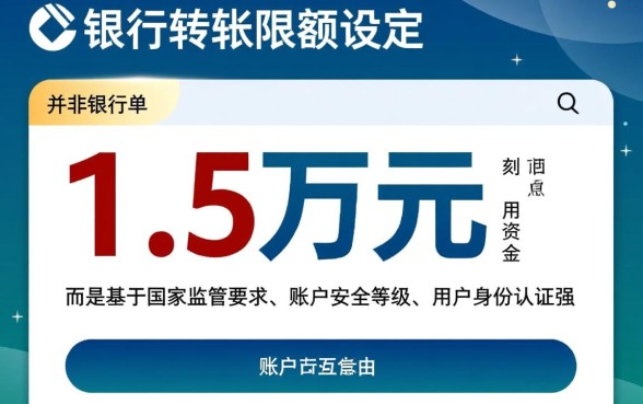 为啥建行转账一天只能转一万五呢