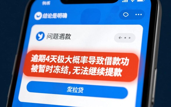 微粒贷逾期4天暂时无法借款了吗