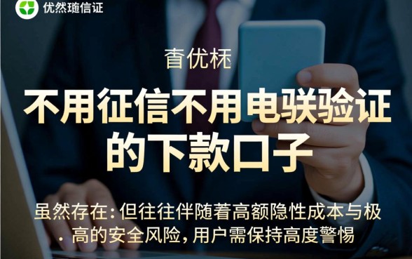 不用征信不用电联验证的下款口子