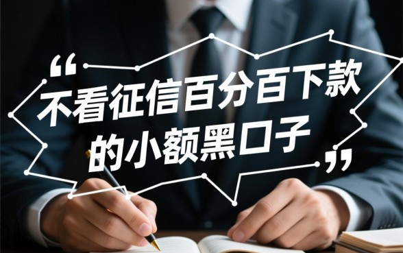 不看征信百分百下款的小额黑口子