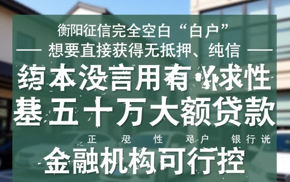 衡阳有没有白户下款五十万的口子