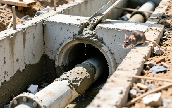 怎么用水泥堵住下水道口子