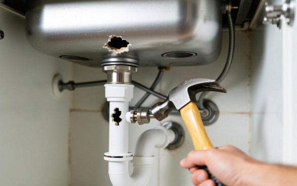 厨房包的下水管怎么凿开一个口子,下水管开孔要注意什么 厨房包的下水管怎么凿开一个口子