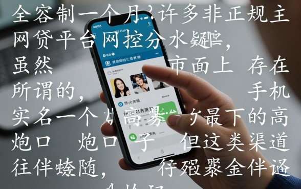 手机实名一个月容易下的高炮口子有哪些